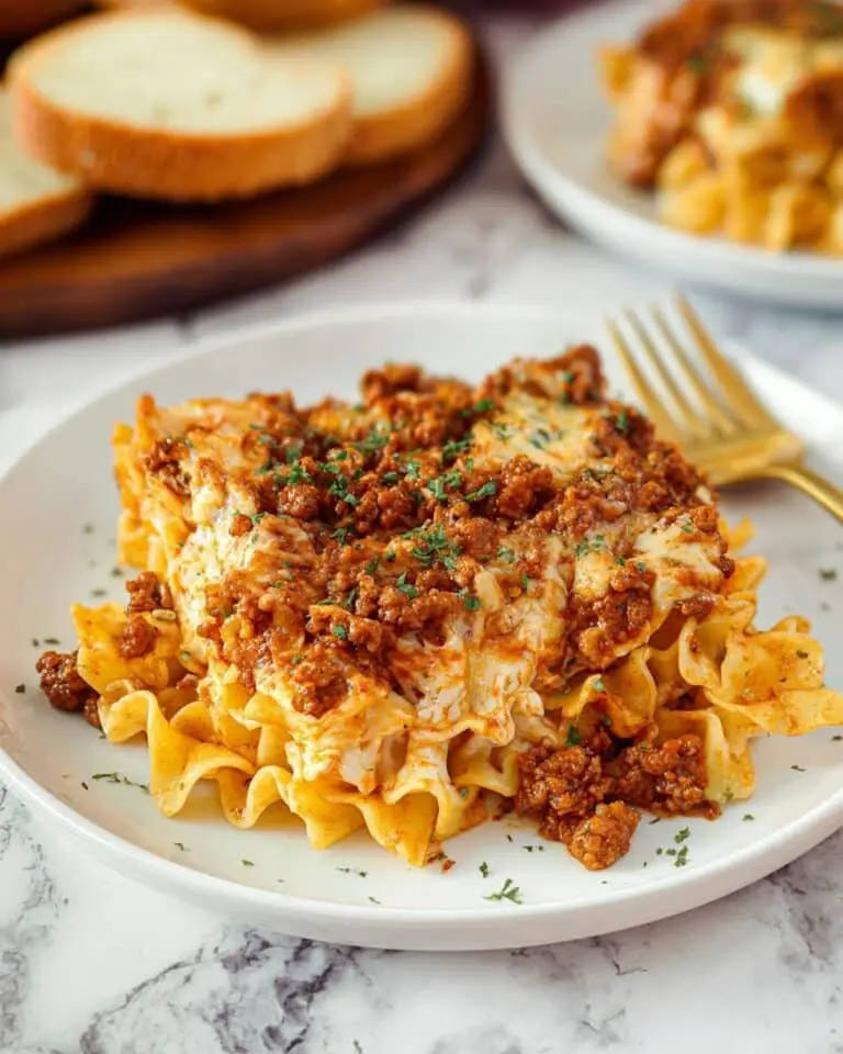 Italian Noodle Casserole with Ground Beef Recipe