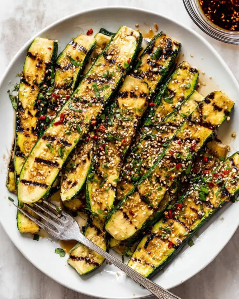 Grilled Zucchini with Sesame Soy Glaze Recipe