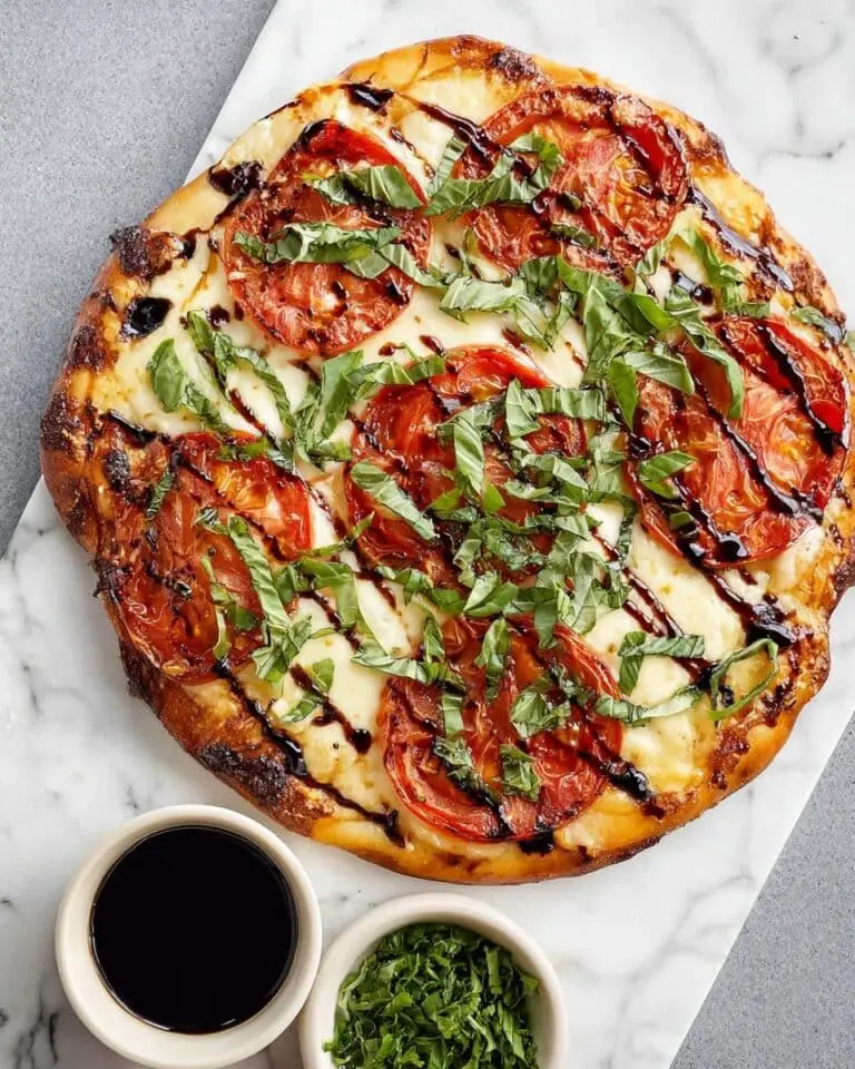 Tomato Mozzarella Galette with Balsamic Reduction Recipe