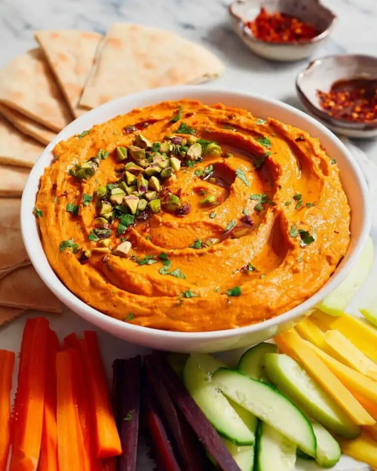 Roasted Carrot Hummus Recipe