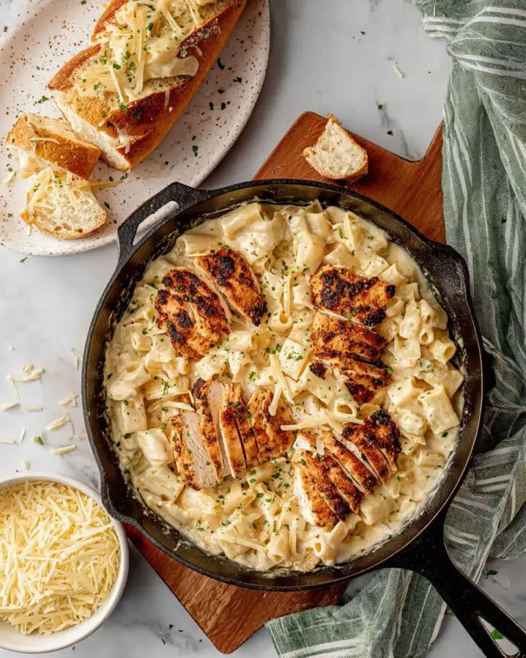 Garlic Parmesan Chicken and Pasta Recipe