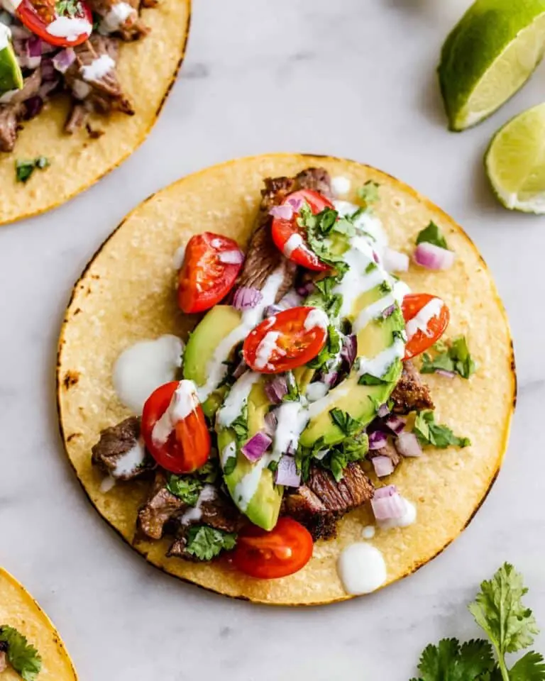 Skirt Steak Tacos with Cilantro Lime Marinade Recipe