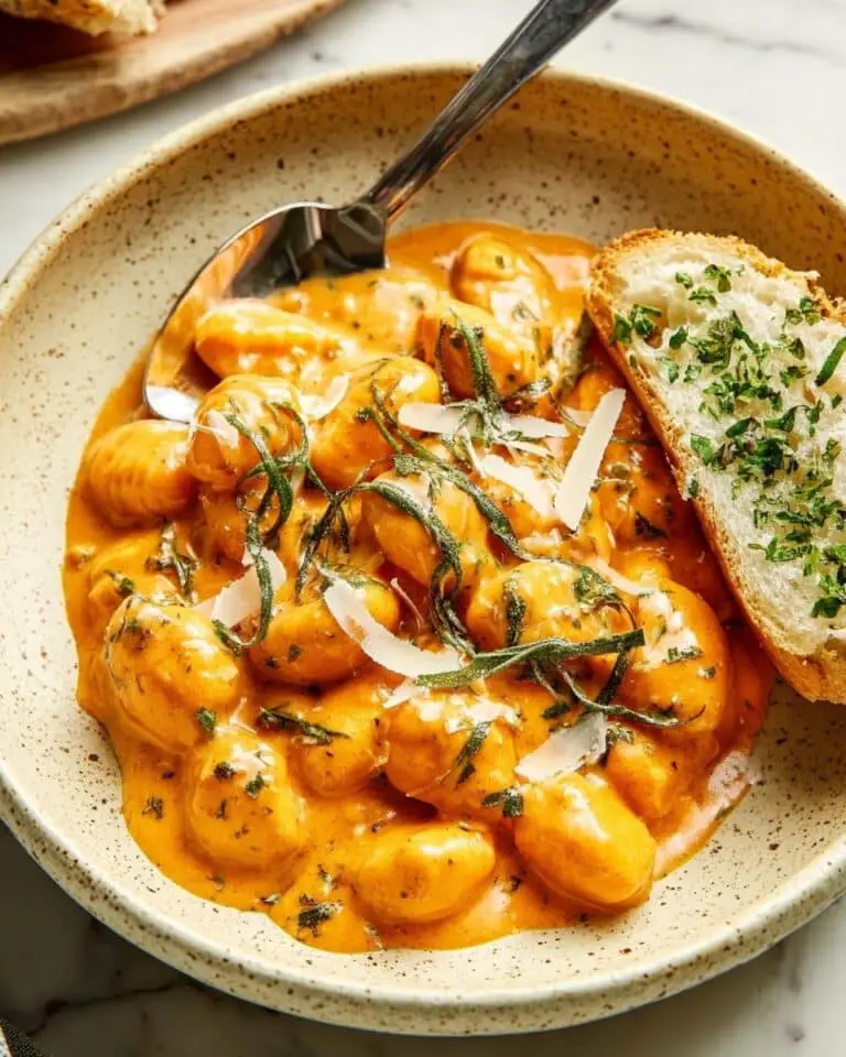 One Pan Creamy Tomato Gnocchi with Chicken Sausage Recipe