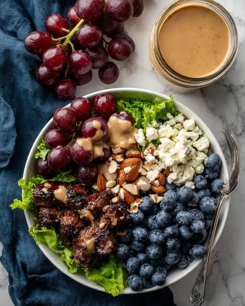 Rainbow Chicken Salad with Almond Honey Mustard Dressing Recipe