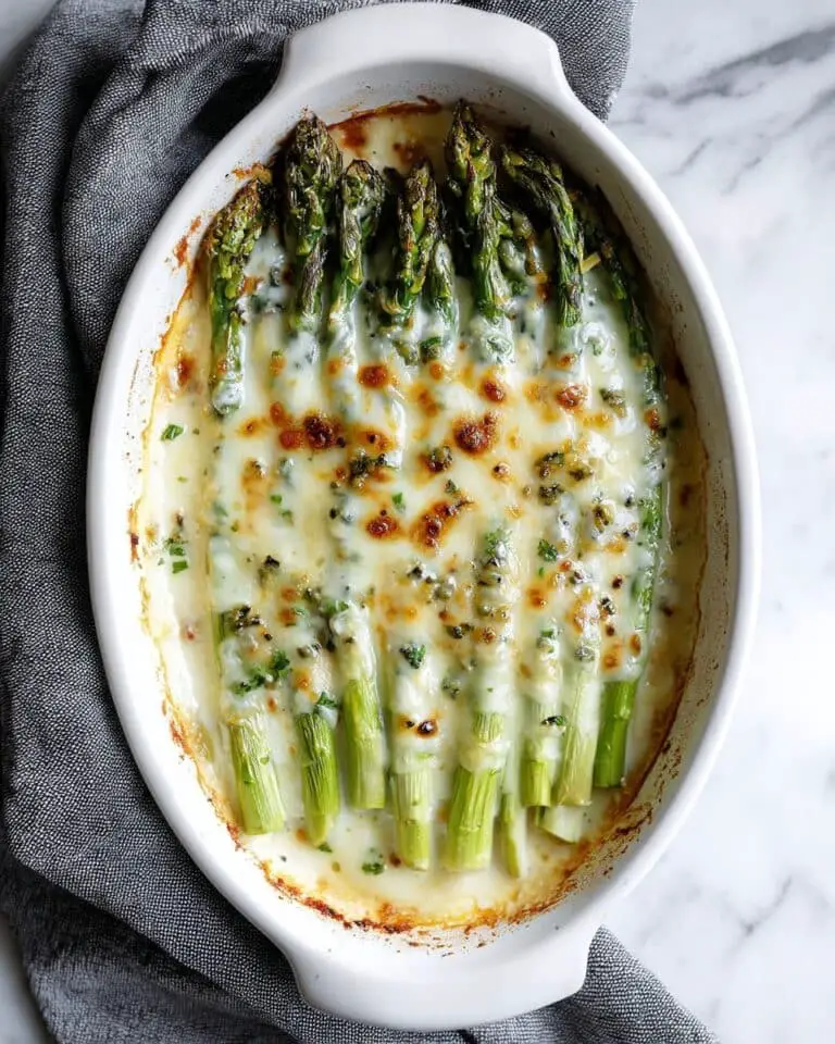 Cheesy Baked Asparagus Gratin Recipe