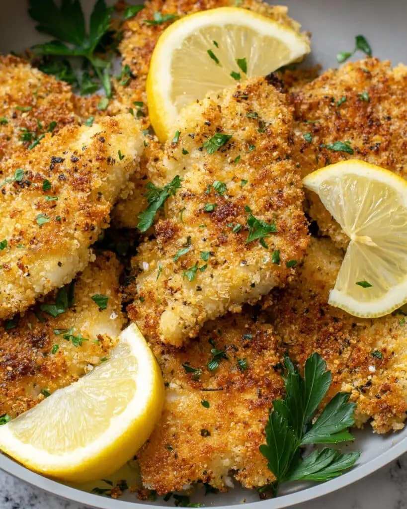 Baked Flounder with Parmesan Panko Crust Recipe