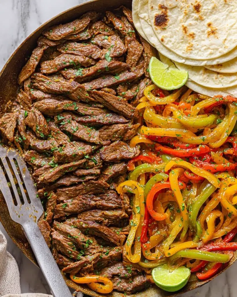 Homemade Sheet Pan Steak Fajitas Recipe