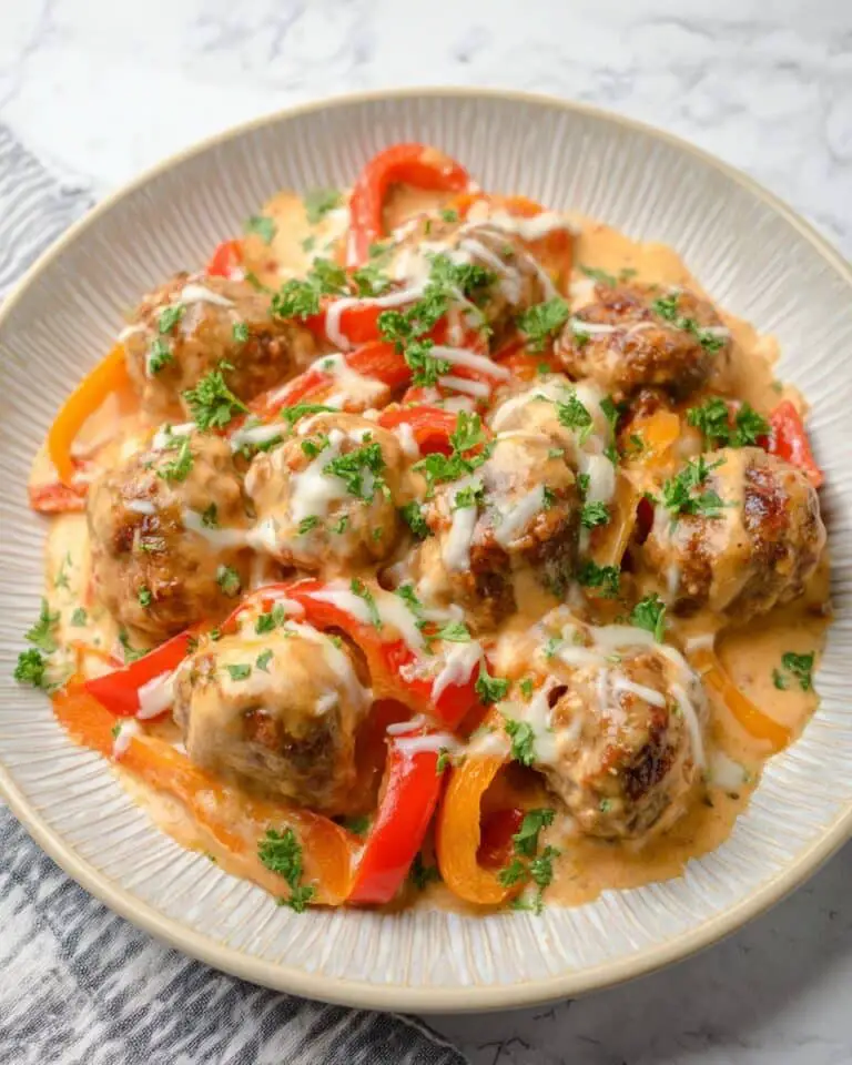 Keto Cheesy Sausage & Peppers Recipe