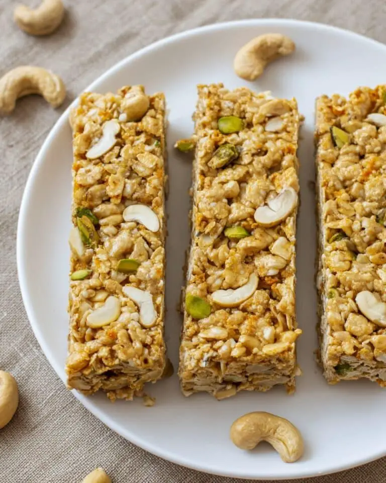 Coconut & Curry Cashew Granola Bars with Mango Recipe