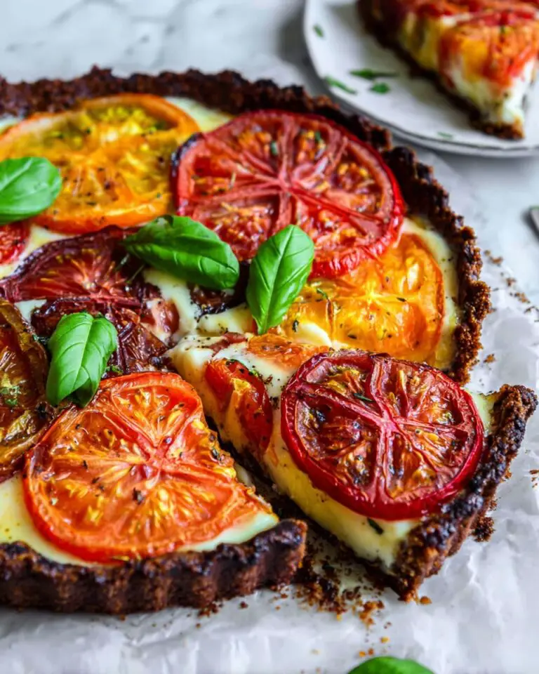 Tomato Tart with Blue Cheese and Cheddar Recipe