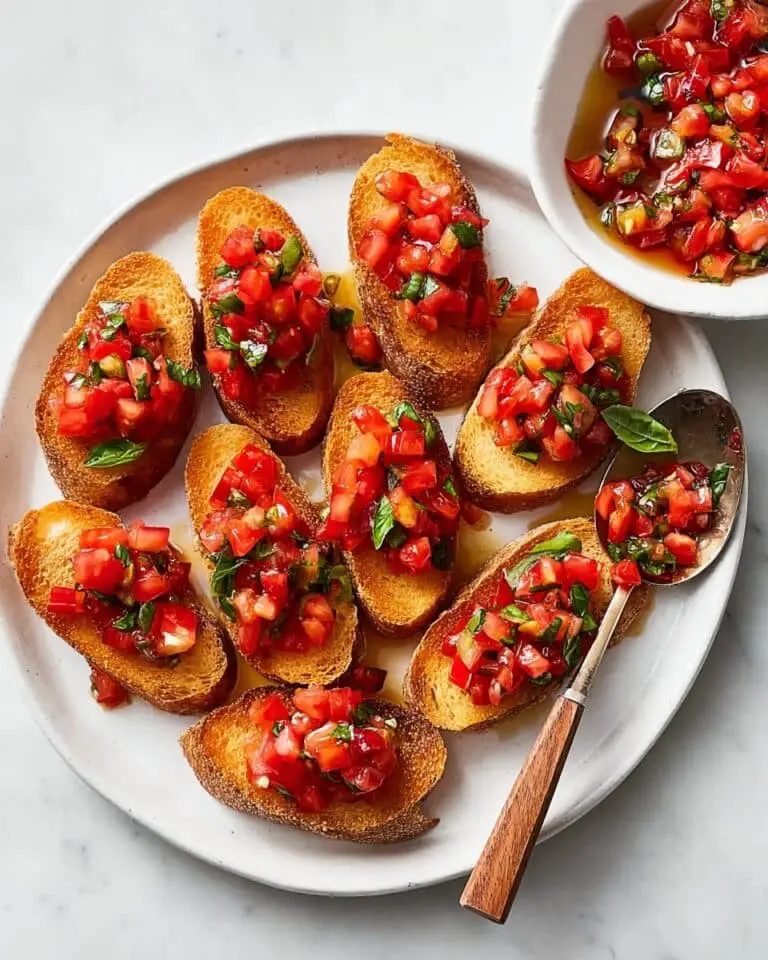 Bruschetta with Tomato, Basil, and Garlic Recipe