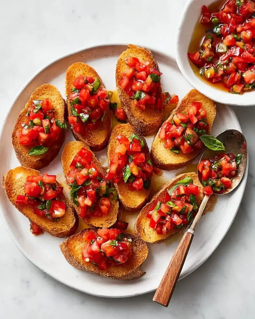 Bruschetta with Tomato, Basil, and Garlic Recipe