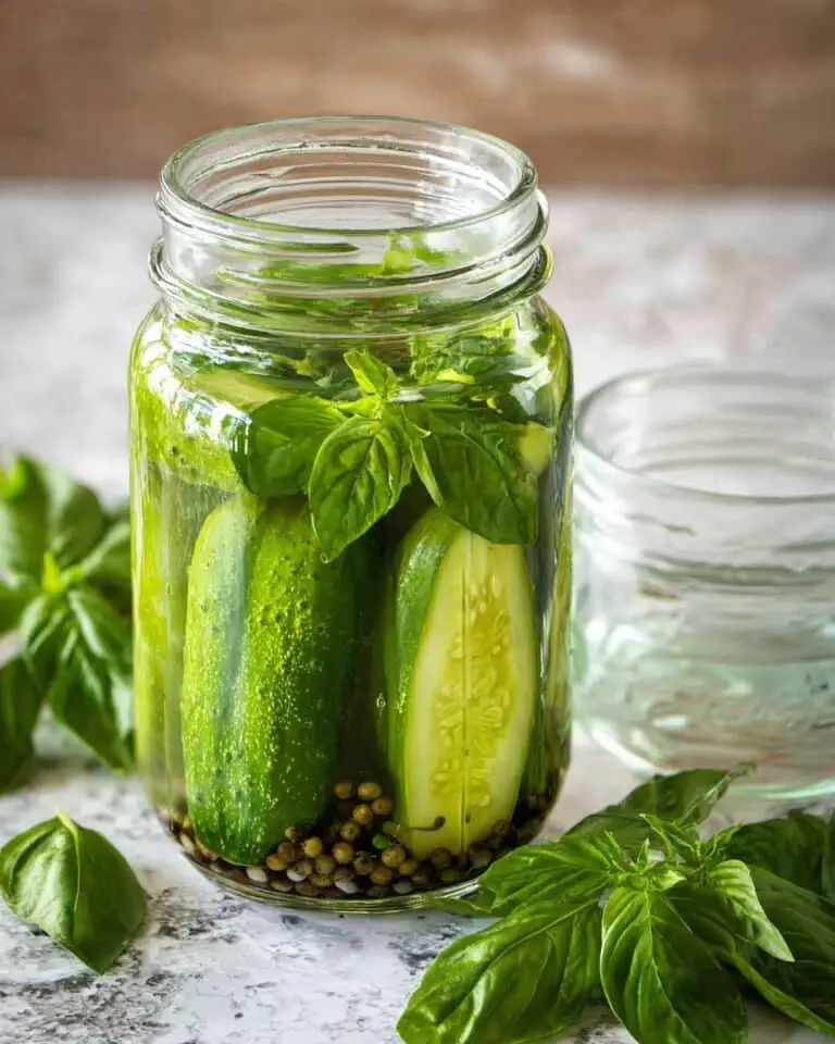 Jalapeno Garlic Basil Pickles Recipe