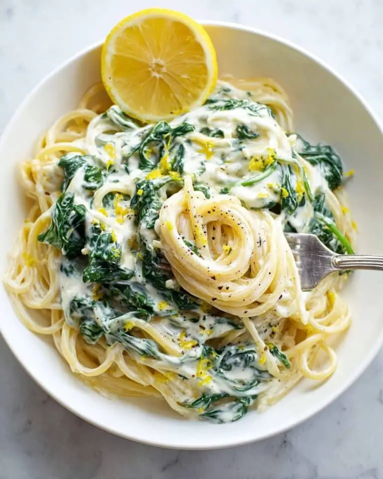 Homemade Lemon Ricotta Pasta with Spinach Recipe