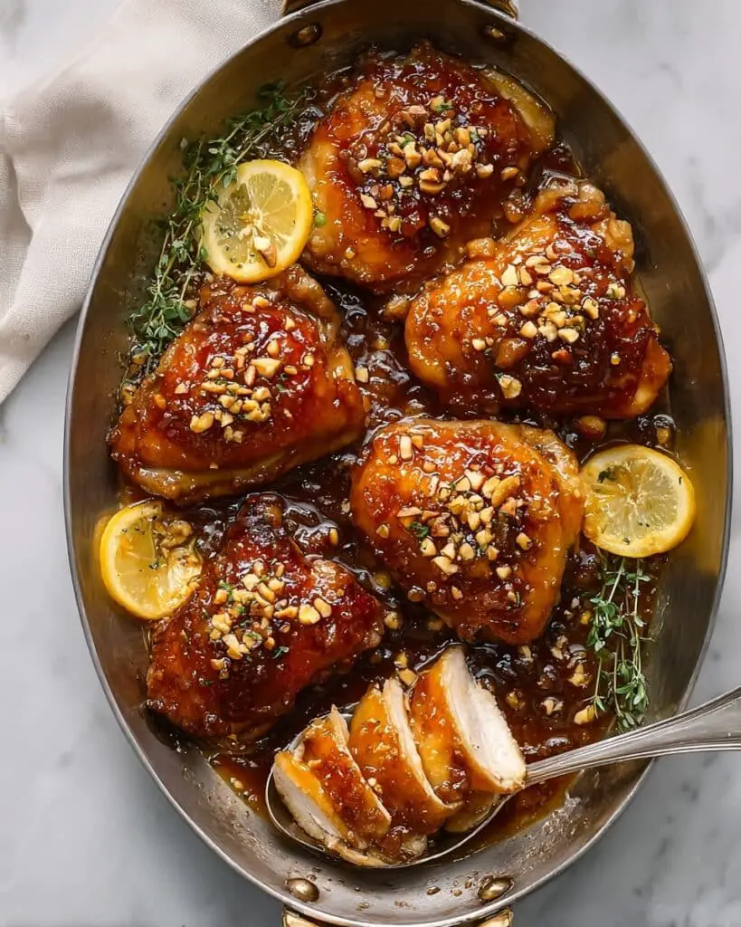 Fig Chicken with Balsamic Glaze, Gorgonzola, and Toasted Walnuts Recipe