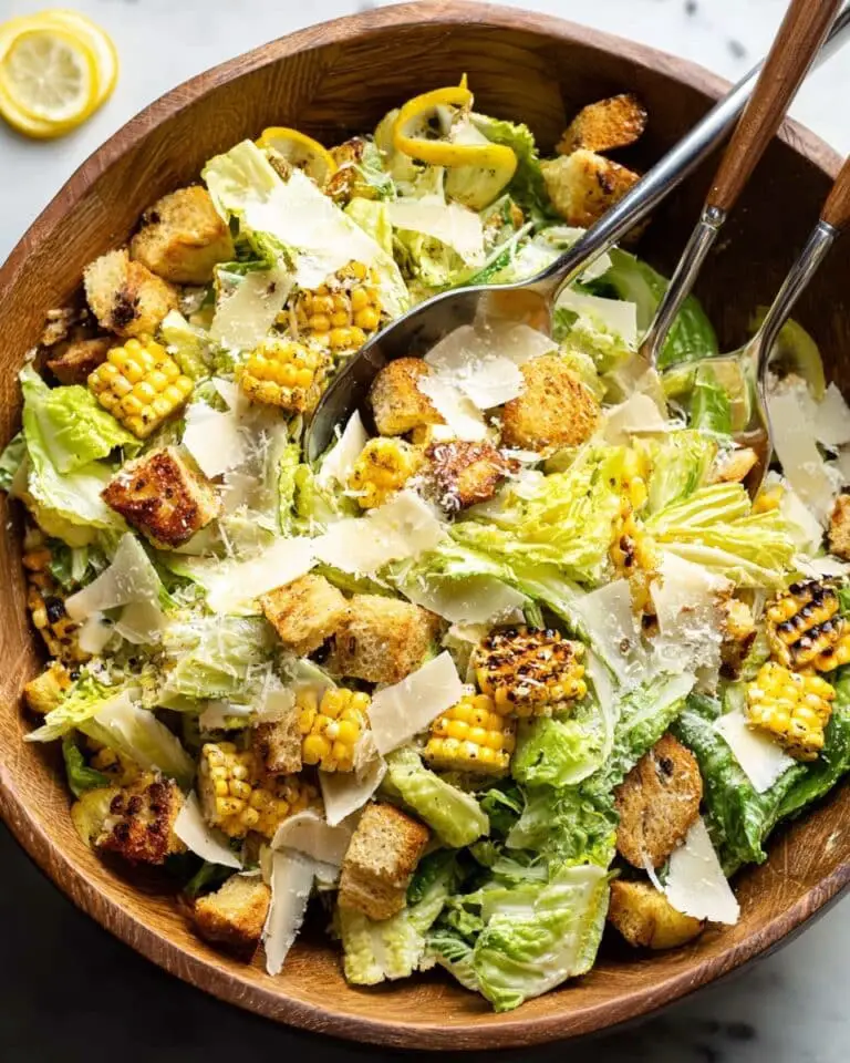 Charred Corn Caesar Salad Recipe