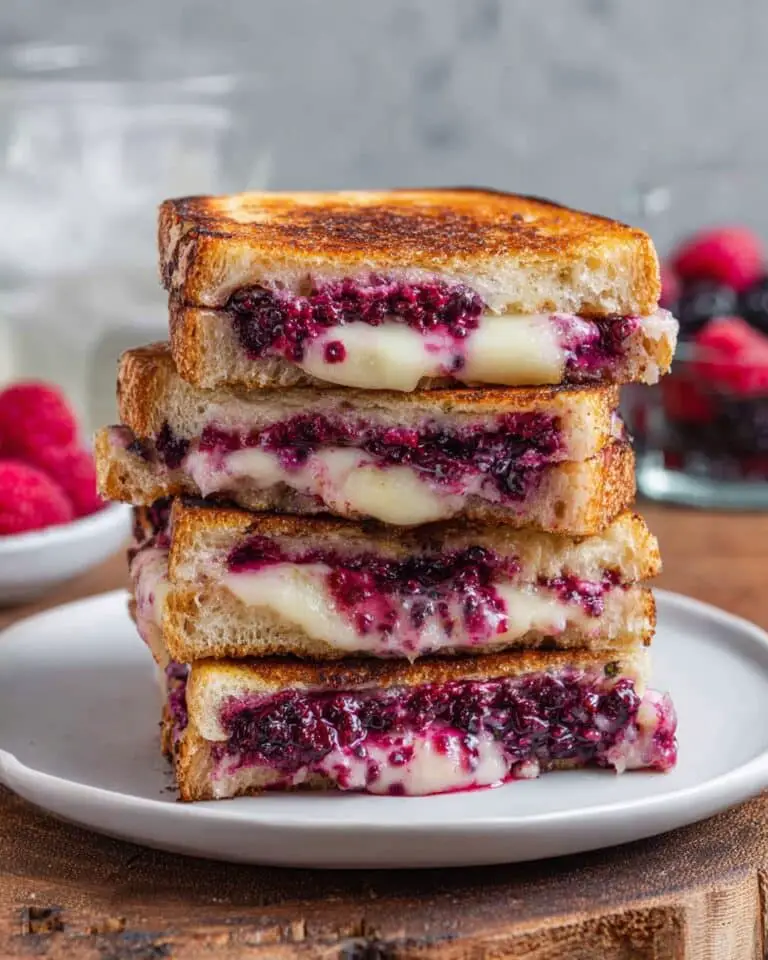Blackberry Jammed Grilled Cheese Sandwich with Goat and Mozzarella Recipe