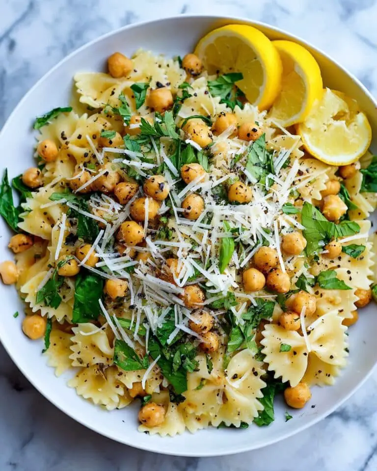 Lemon Herb Pasta Salad with Marinated Chickpeas Recipe