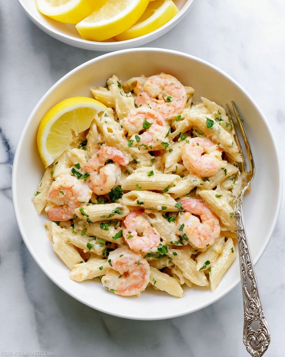Lemony Ricotta Pasta Sauce with Shrimp Recipe