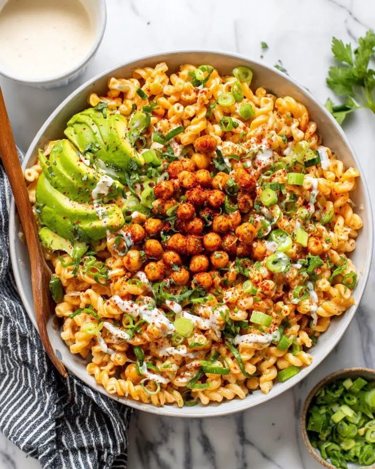 Buffalo Chickpea Pasta Salad Recipe