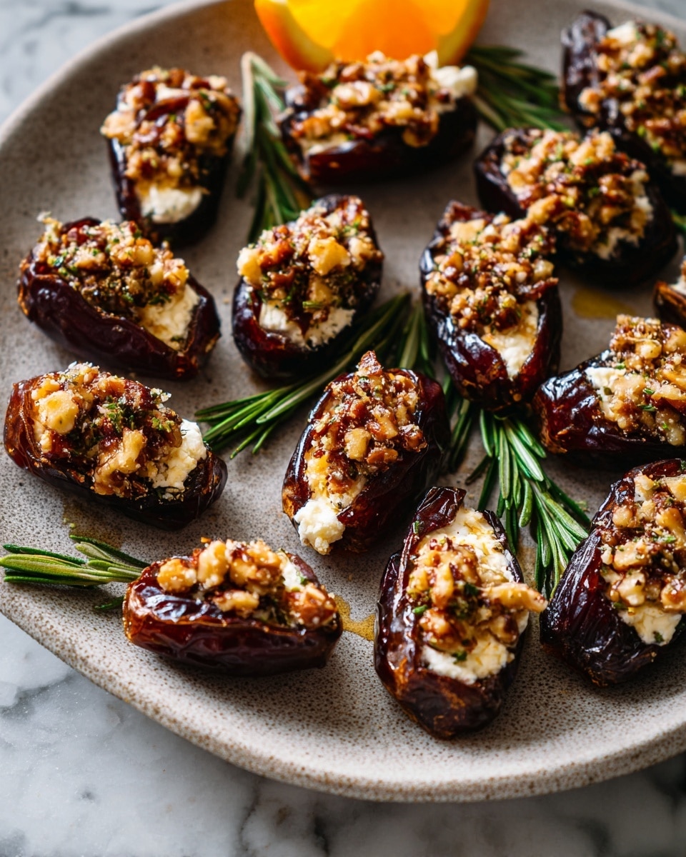 Roasted Stuffed Dates with Goat Cheese, Walnuts, and Orange Zest Recipe
