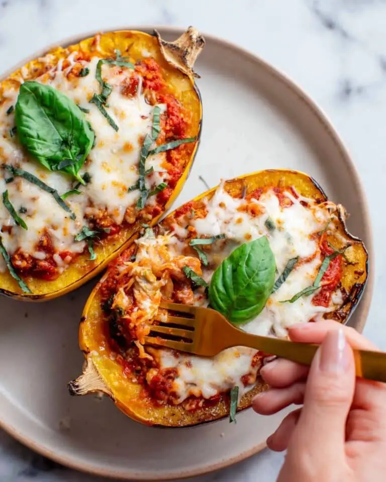 Chicken Parmesan Stuffed Spaghetti Squash Recipe