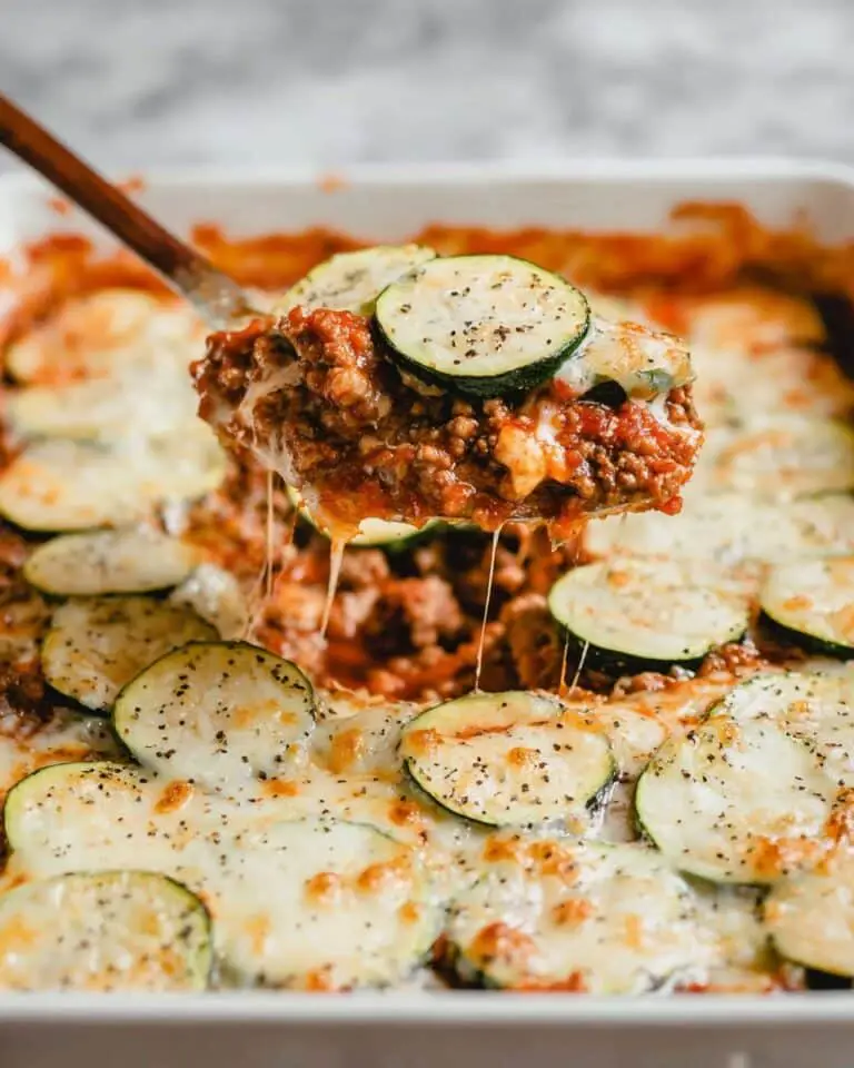 Zucchini Casserole with Ground Beef and Cheese Recipe