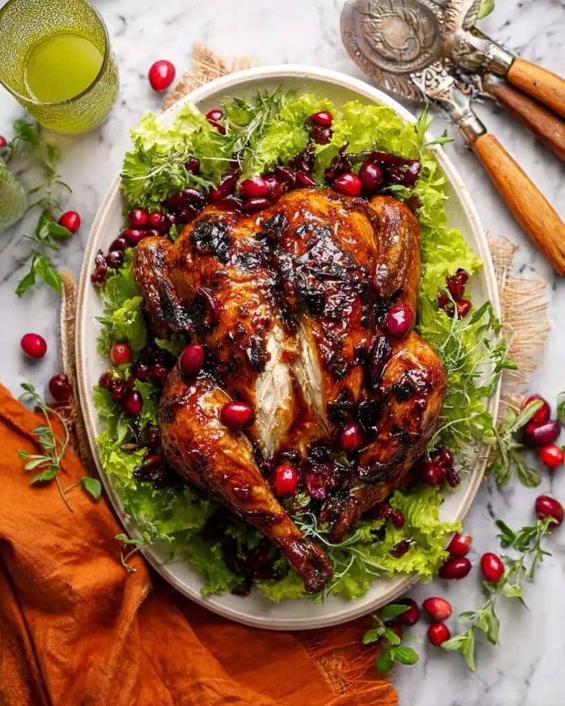 Maple Cranberry Roast Chicken Recipe