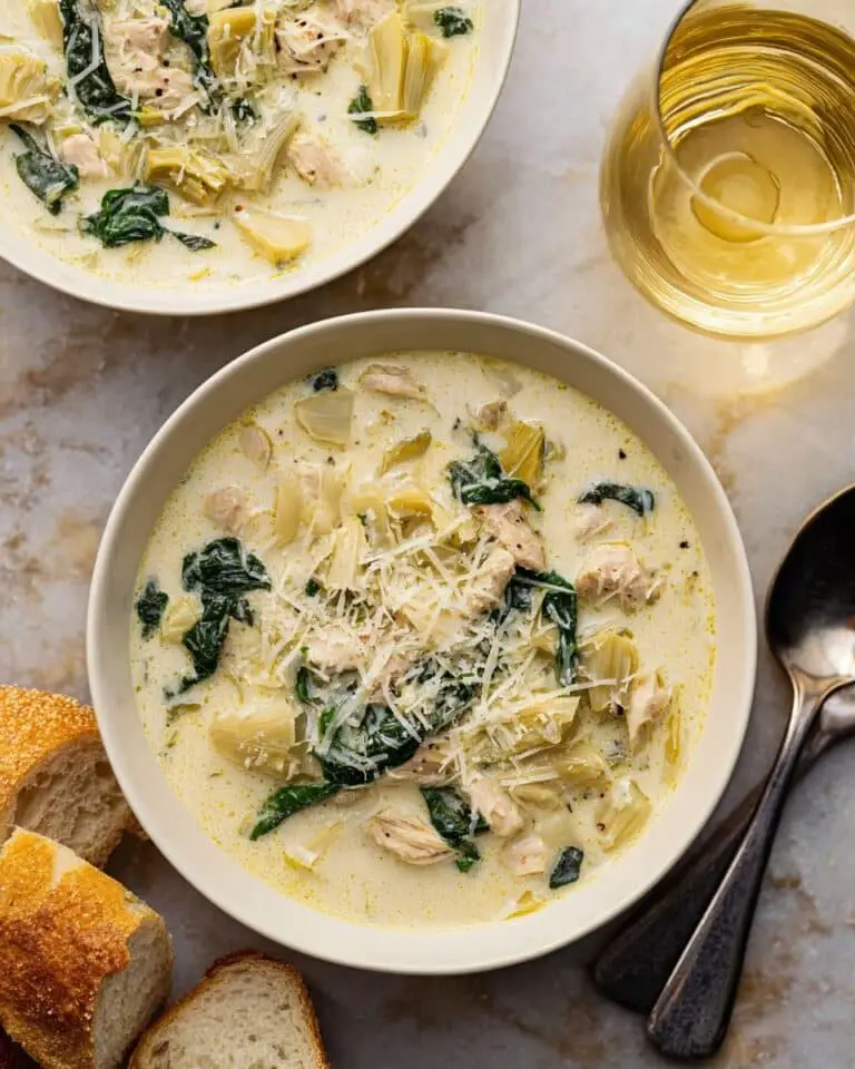 Spinach and Artichoke Chicken Soup Recipe
