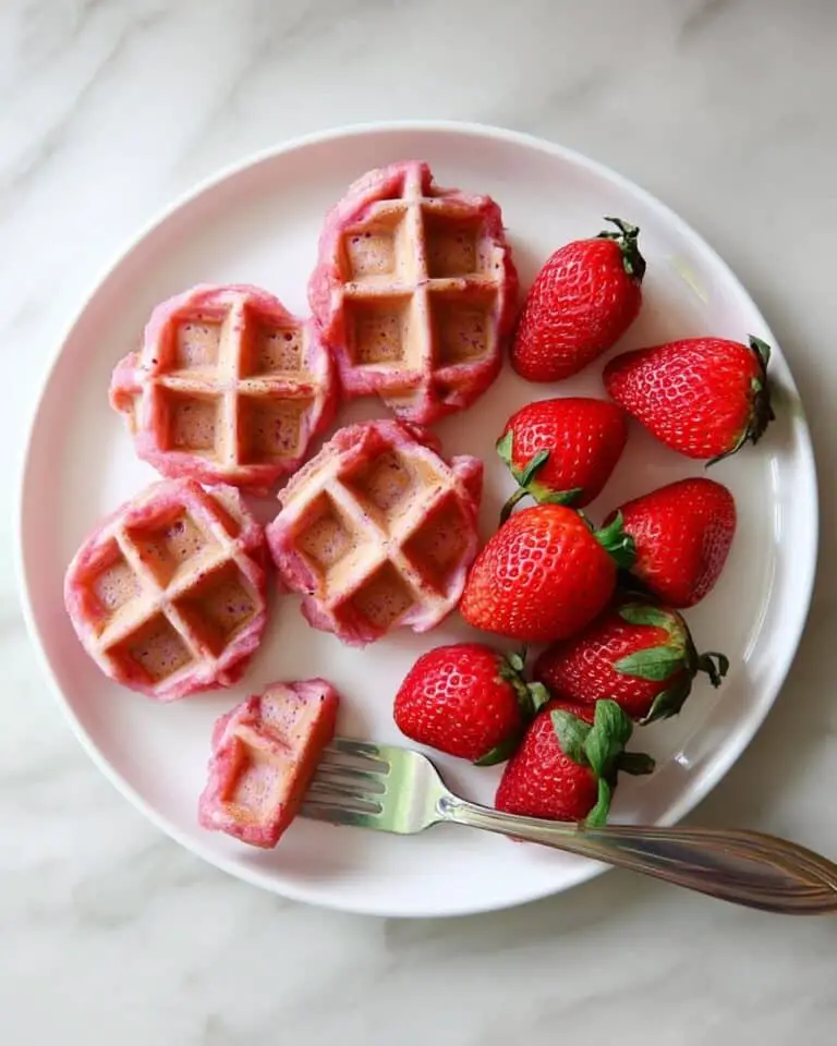 3-Ingredient Strawberry Mochi Waffles (Moffle) Recipe