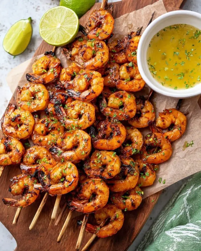Chipotle Honey Grilled Shrimp Skewers Recipe