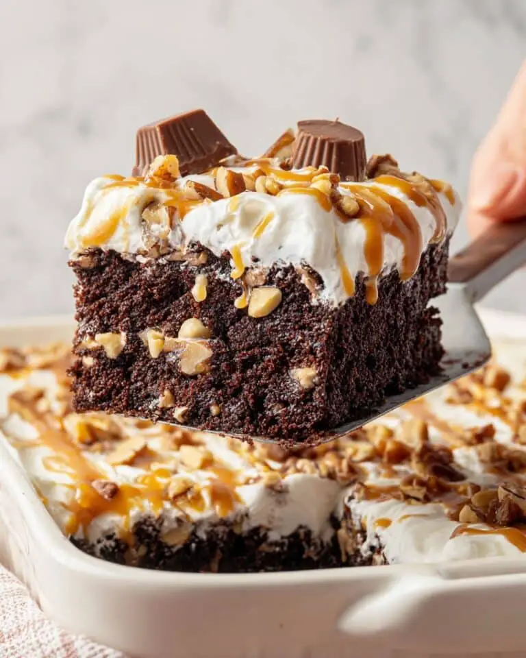 Snickers Poke Cake Recipe