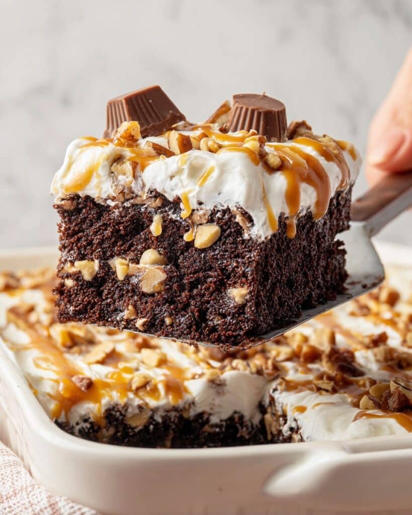 Snickers Poke Cake Recipe