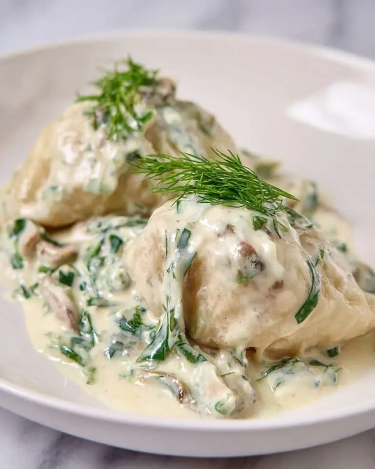 Creamy Mushroom Dill Pierogi Sauce Recipe