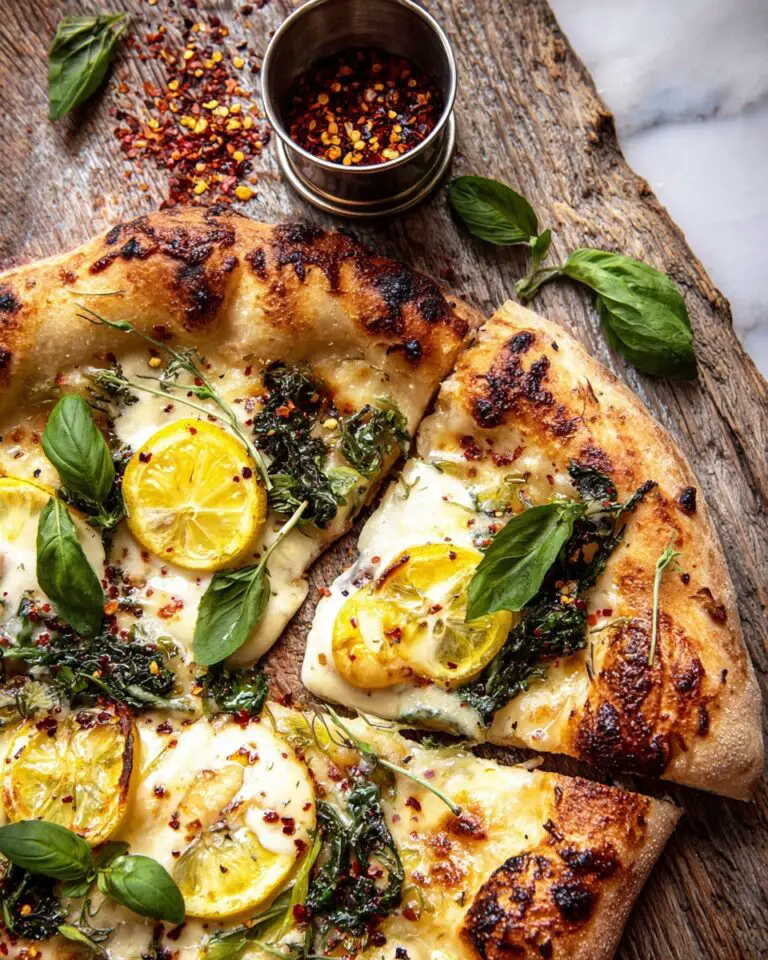 3 Cheese Lemon Basil Pizza Recipe