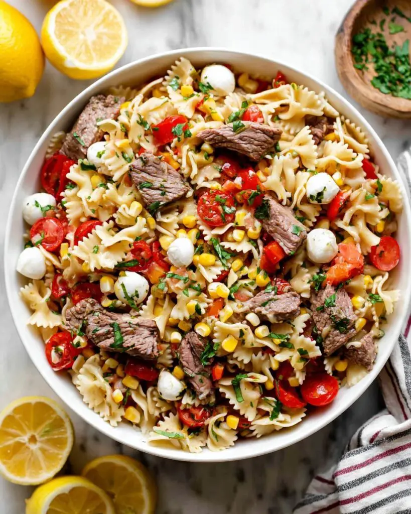 Chimichurri Steak Pasta Salad Recipe