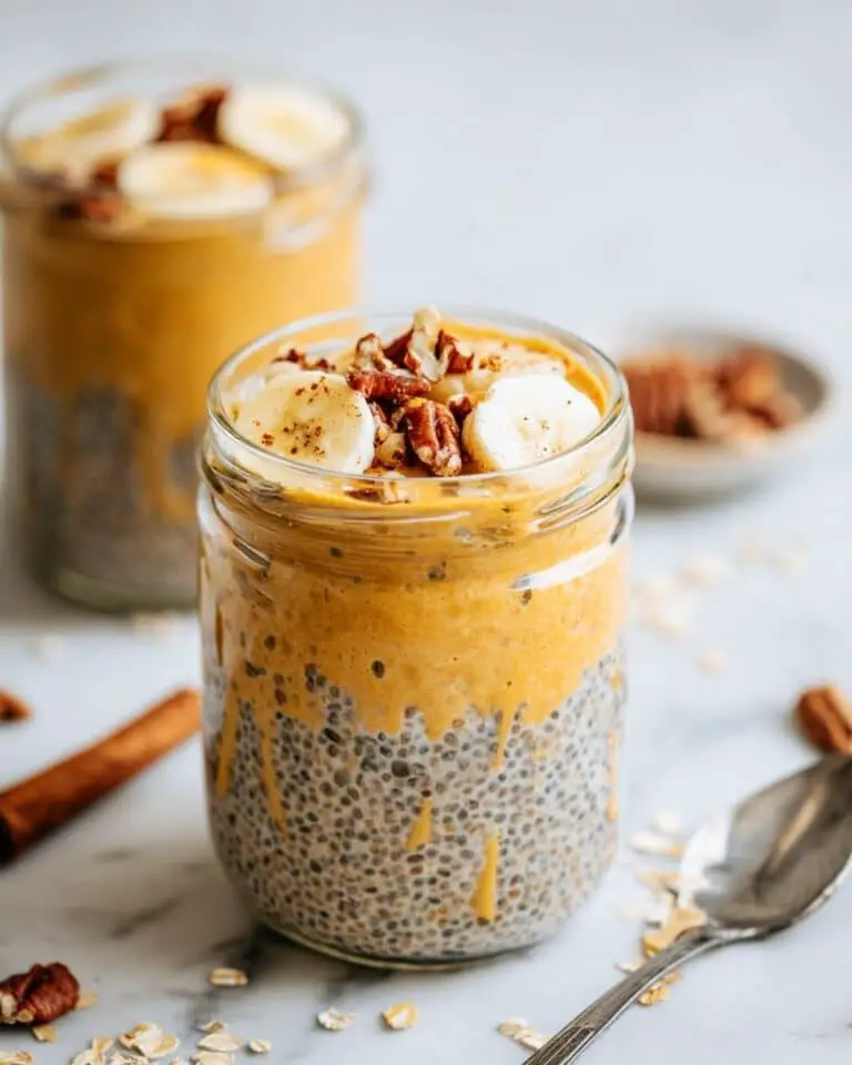 Pumpkin Pie Overnight Oats with Greek Yogurt Recipe