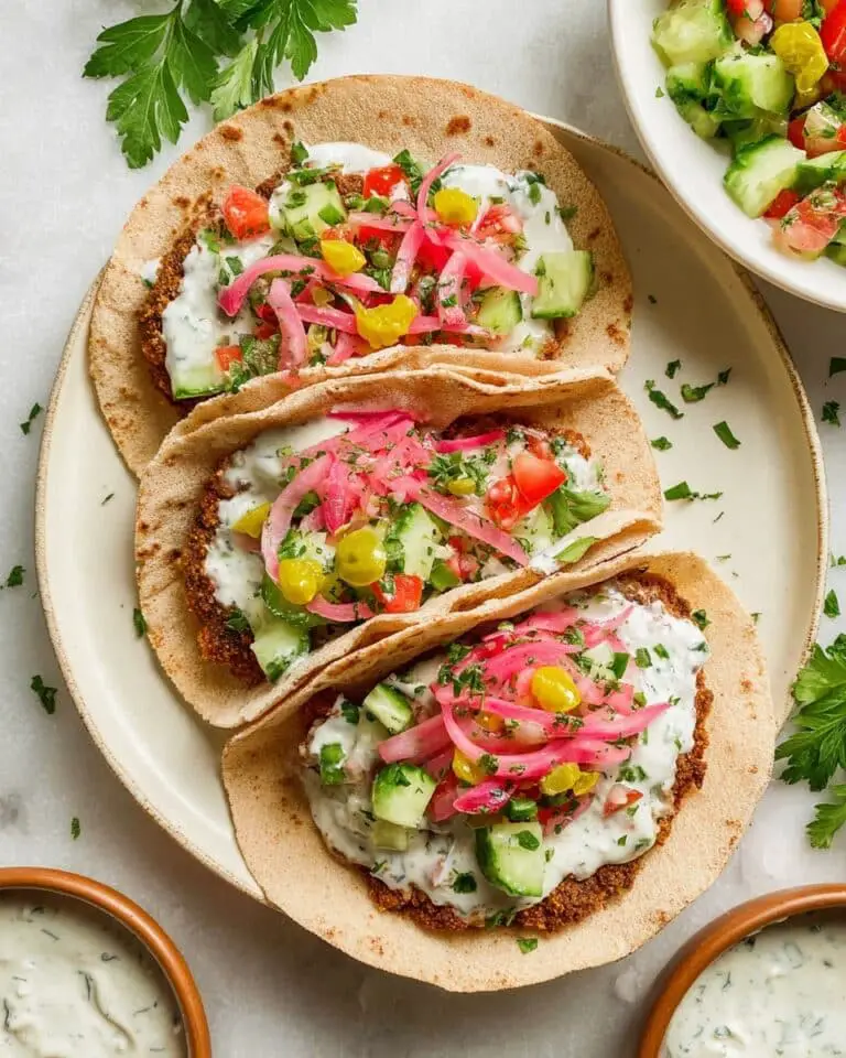 Greek-Inspired Turkey Smash Burger Tacos Recipe