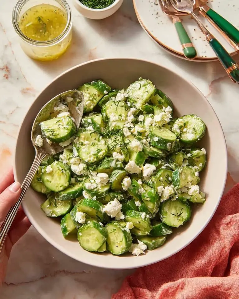 Smashed Cucumber Salad with Avocado, Feta, and Fresh Herbs Recipe
