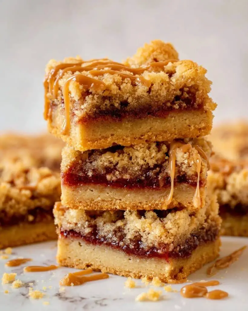 Peanut Butter & Jelly Crumble Bars Recipe