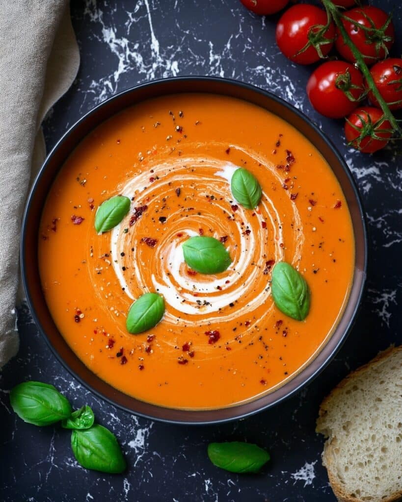 Roasted Red Pepper and Tomato Soup Recipe