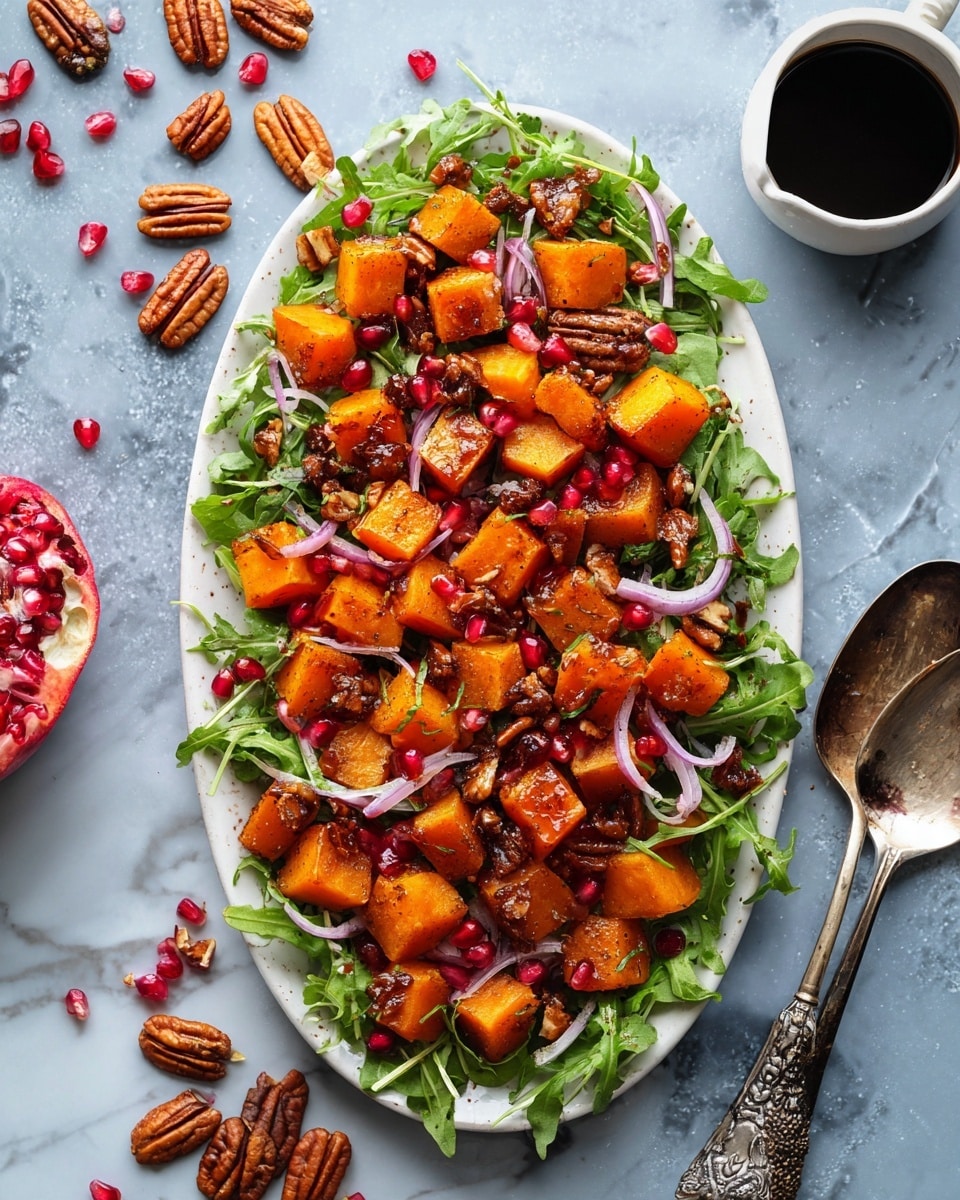 Sweet & Spicy Roasted Squash & Pecan Salad Recipe