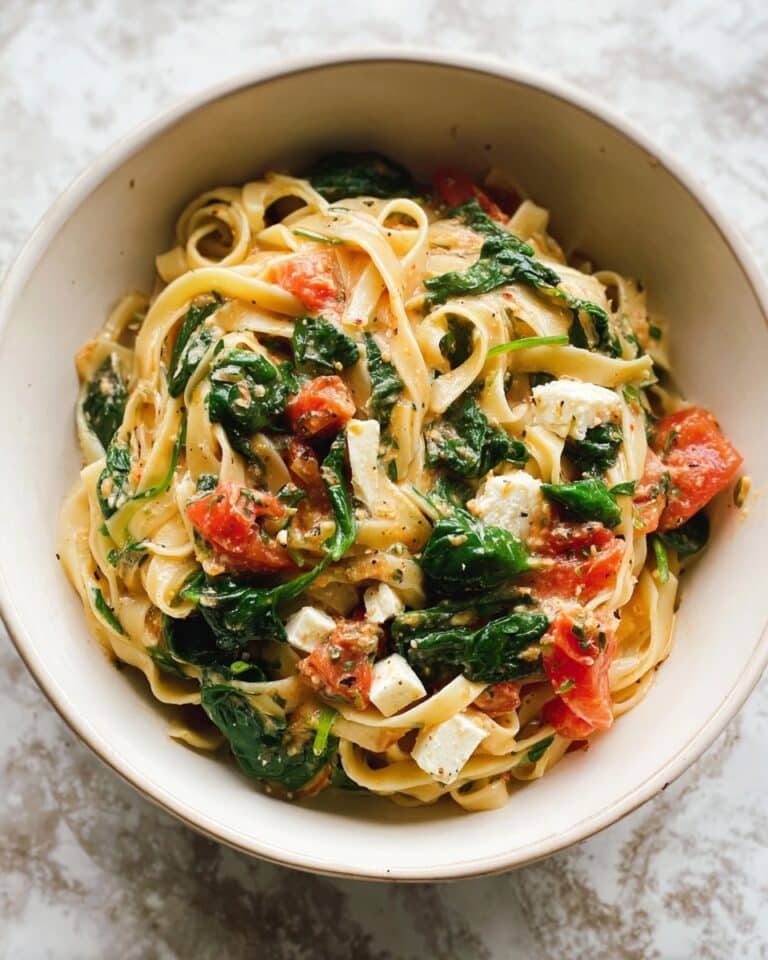 Chicken Feta Spinach Pasta Recipe