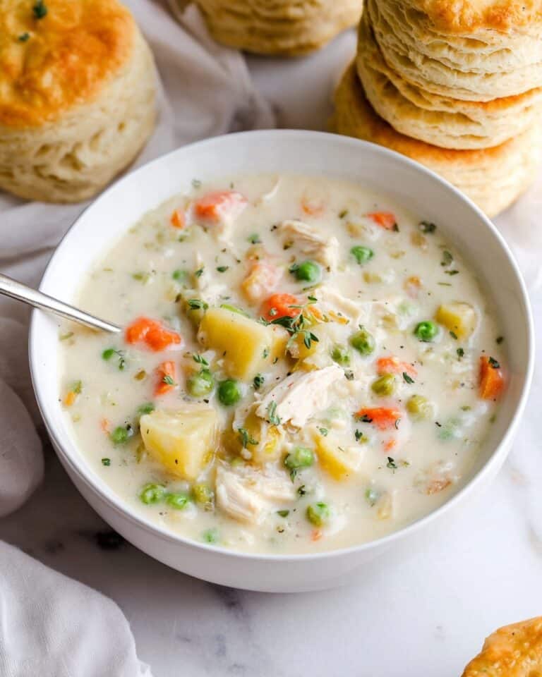 Healthy Chicken Pot Pie Soup Recipe
