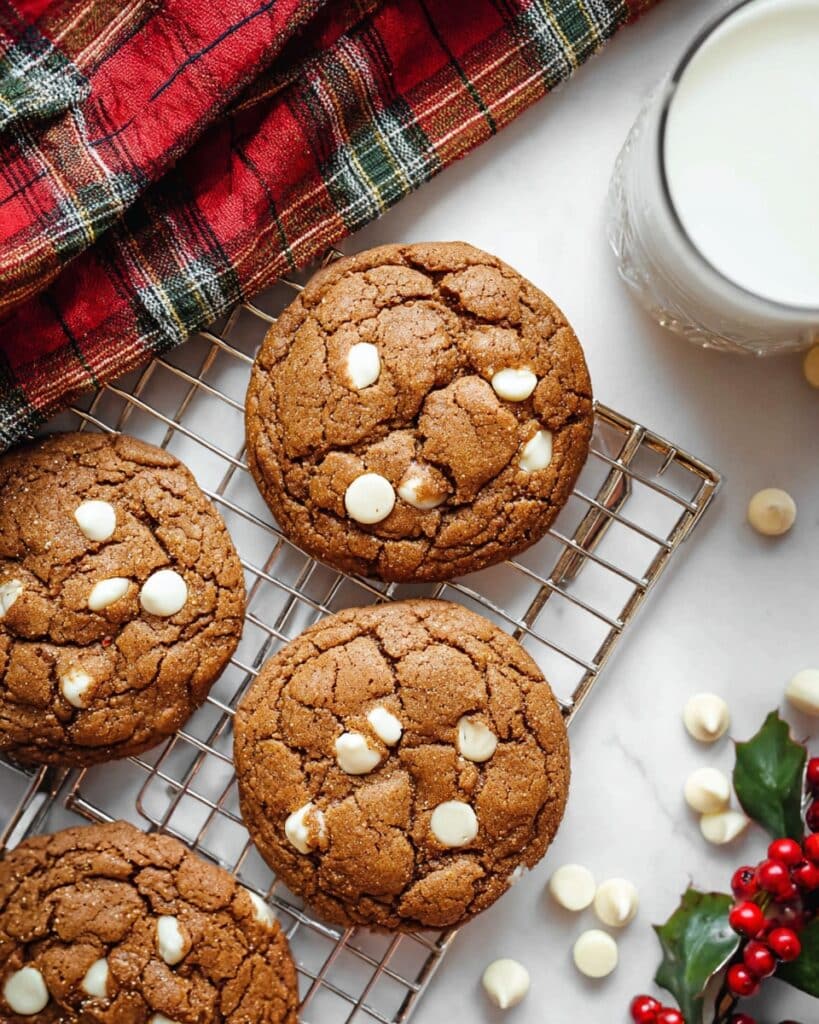 Homemade Bakery Gingerbread White Chocolate Cookies Recipe