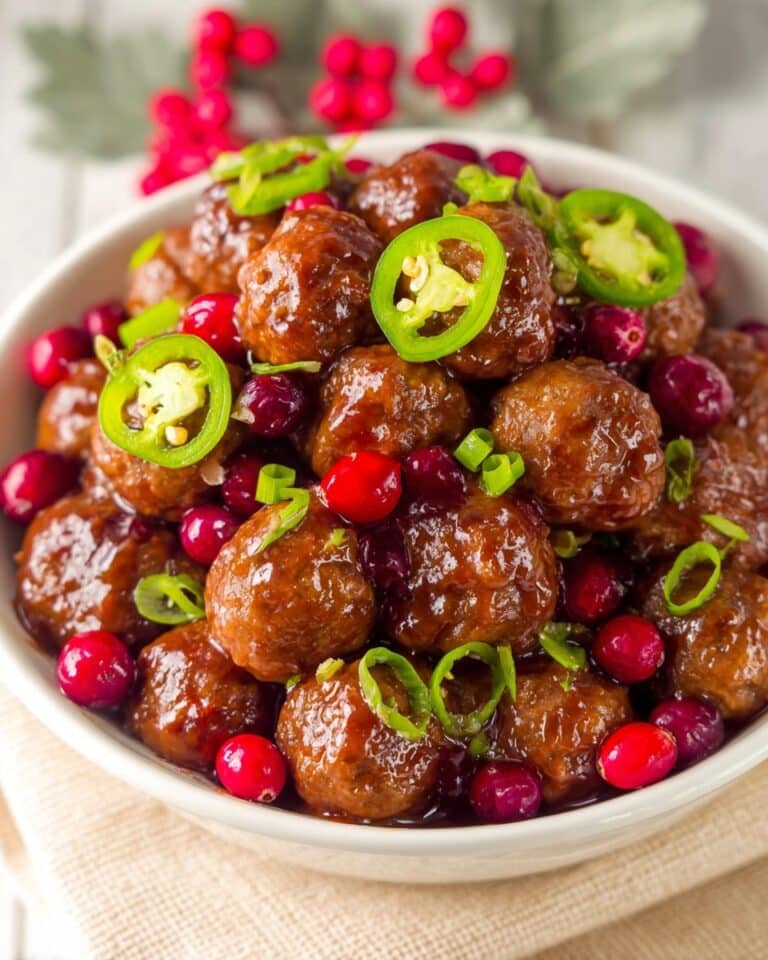Slow Cooker Cranberry Jalapeño Meatballs Recipe