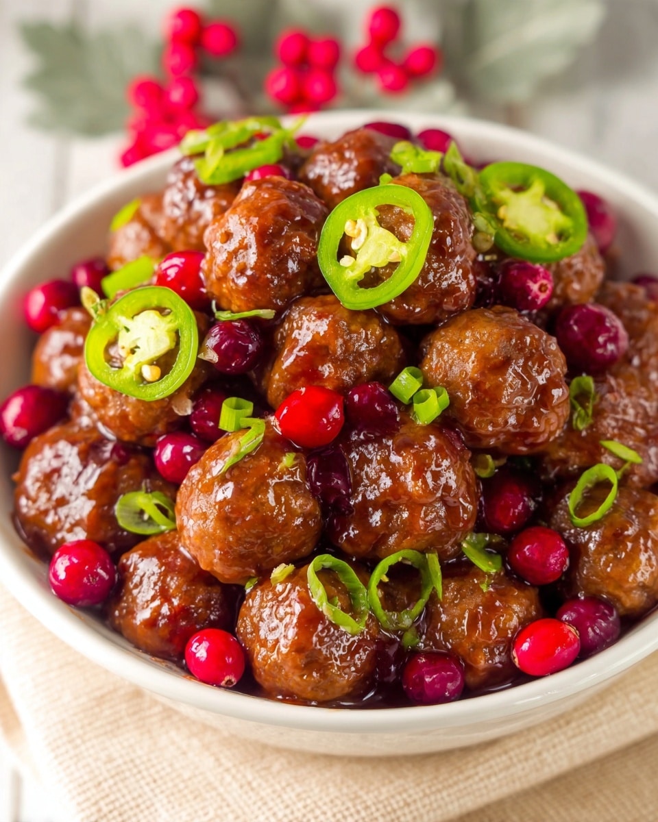 Slow Cooker Cranberry Jalapeño Meatballs Recipe