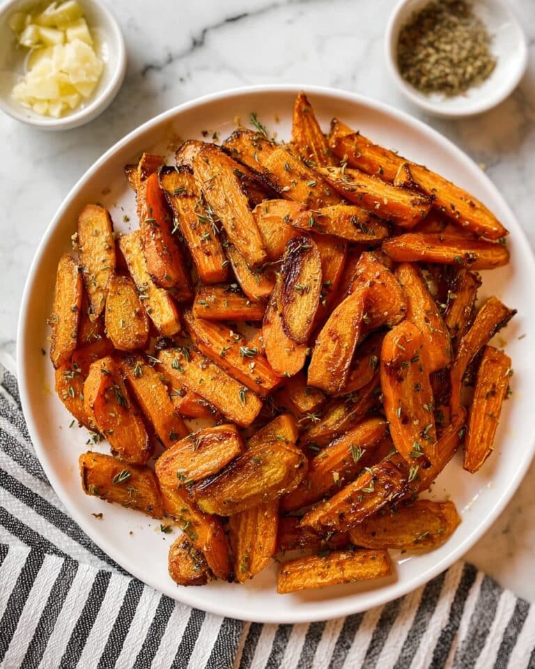 Garlic Parmesan Roasted Carrots Recipe