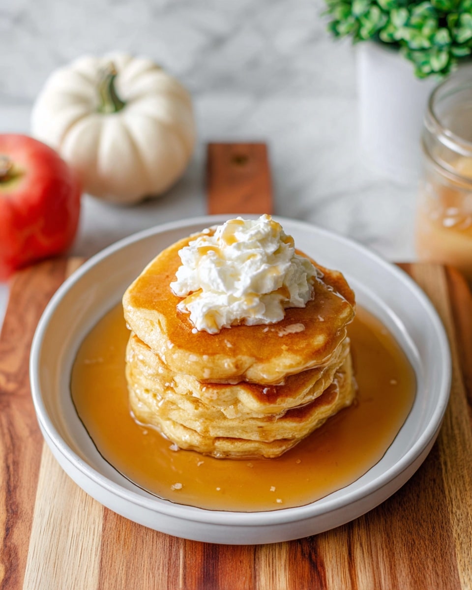 A white plate is full of a stack of round pancakes, showing about ten layers, each golden brown with slight darker brown spots and a soft, fluffy texture. The pancakes vary slightly in size and have a light, uneven surface with small air bubbles visible. The plate sits on a white marbled surface, giving a clean, bright look to the whole image. photo taken with an iphone --ar 4:5 --v 7
