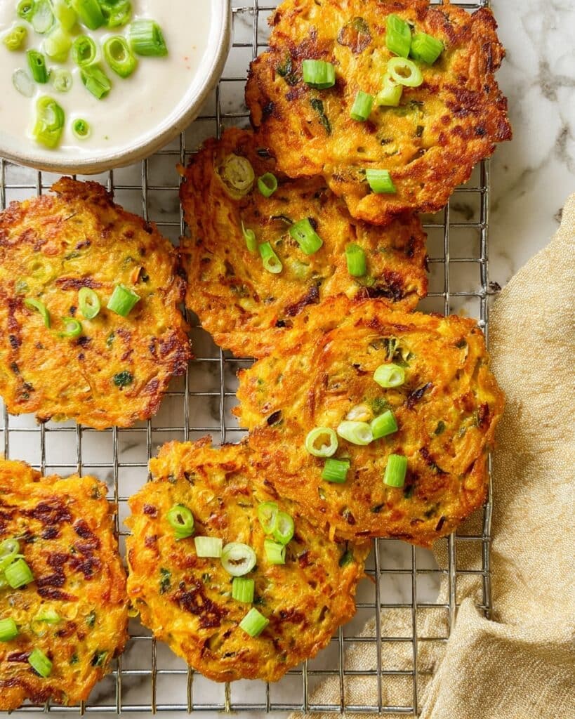 Crispy Sweet Potato and Potato Fritters Recipe